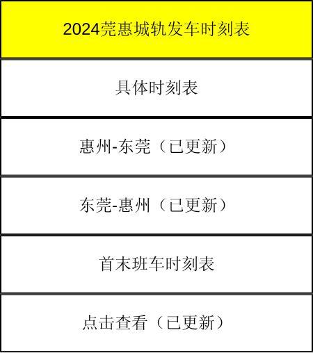 莞惠城轨最新时间表揭秘，城际出行新动态全掌握